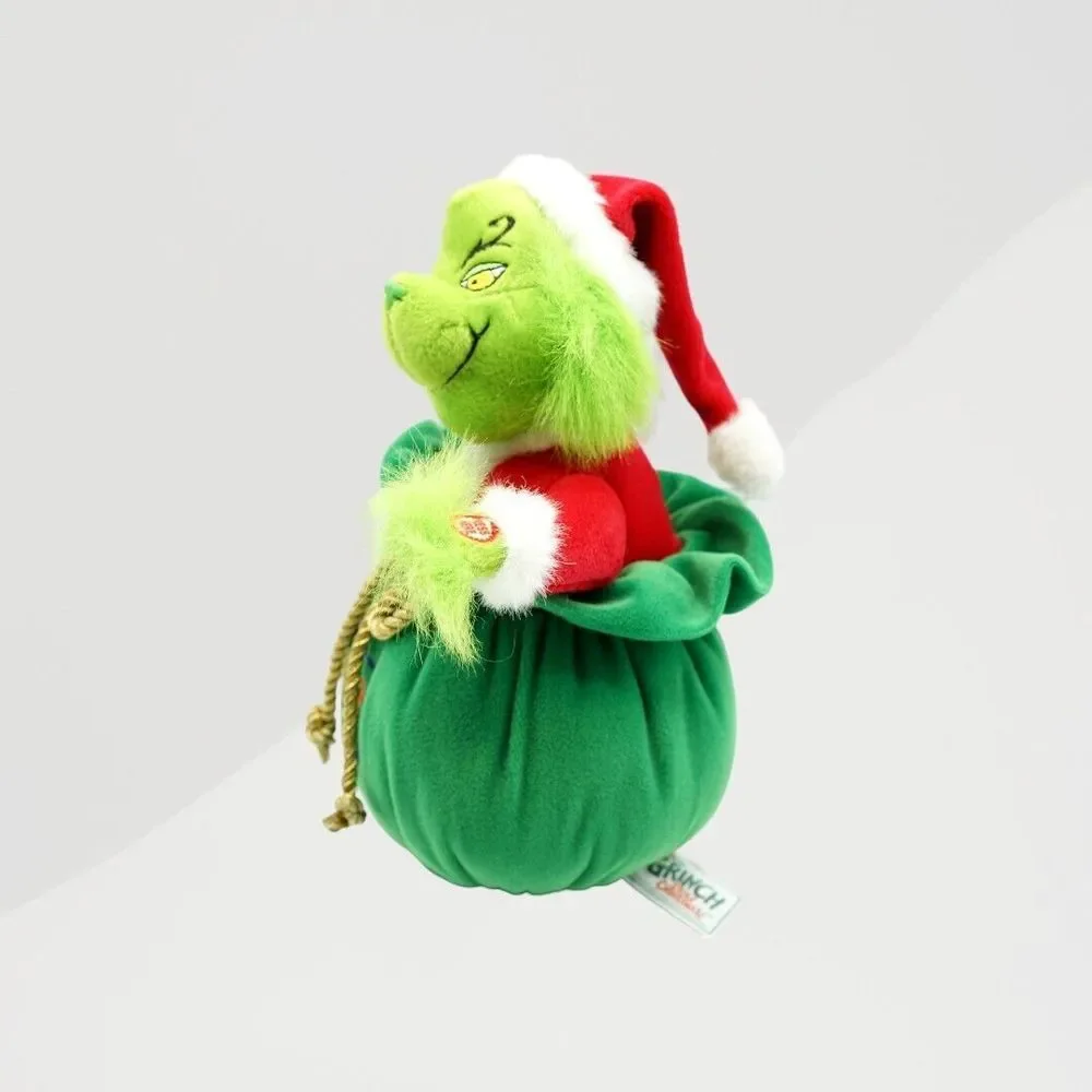 VTG NWT 2000's The Grinch‎ Dr Seuss Stole Christmas Musical Plush Decoration 11